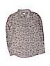 Cat & Jack 100% Cotton Print Gray Long Sleeve Button-Down Shirt Size 12 - 14 - photo 1