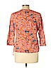 Lucky Brand 100% Cotton Orange 3/4 Sleeve Blouse Size L - photo 2