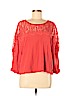 Free People 100% Cotton Orange Pullover Sweater Size M - photo 1