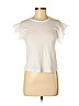 Aqua White Short Sleeve Top Size M - photo 1