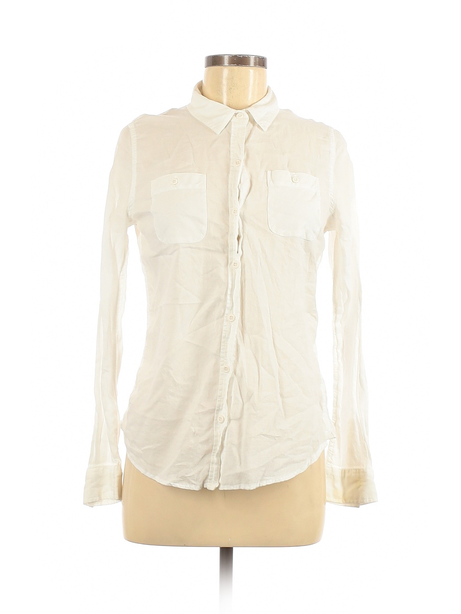 Mossimo Supply Co. Women White Long Sleeve Blouse M | eBay