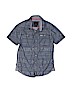 Swiss Cross Blue Short Sleeve Button-Down Shirt Size 8 - photo 1