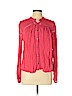 Free People 100% Rayon Pink Long Sleeve Blouse Size L - photo 1