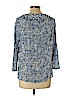Lucky Brand 100% Cotton Blue 3/4 Sleeve Blouse Size L - photo 2