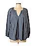 Aerie Blue Long Sleeve Blouse Size L - photo 1