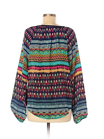 Tolani Long Sleeve Silk Top (view 2)