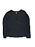 Lands' End 100% Cotton Solid Black Long Sleeve T-Shirt Size M (youth) - photo 1