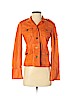 Tory Burch 100% Leather Orange Leather Jacket Size 4 - photo 1