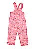 Hanna Andersson 100% Polyester Print Pink Snow Pants With Bib Size 110 cm / US 5-6 - photo 1