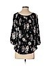 Liberty Love 100% Polyester Black 3/4 Sleeve Blouse Size S - photo 2