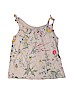 Gap Kids 100% Cotton Floral Gray Sleeveless Top Size 8 - photo 1