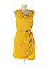 oasis 100% Polyester Yellow Casual Dress Size 14 - photo 1