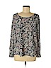 Ann Taylor LOFT 100% Polyester Blue Long Sleeve Blouse Size M - photo 1