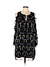 Q&A 100% Polyester Black Casual Dress Size L (petite) - photo 1