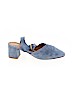 Intentionally ______ 100% Suede Blue Heels Size 8 - photo 1