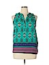 Sweet Rain 100% Polyester Blue Sleeveless Blouse Size L - photo 1