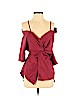 Assorted Brands Burgundy 3/4 Sleeve Blouse Size S - photo 1