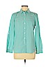 Talbots 100% Cotton Blue Long Sleeve Button-Down Shirt Size M (petite) - photo 1