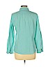 Talbots 100% Cotton Blue Long Sleeve Button-Down Shirt Size M (petite) - photo 2