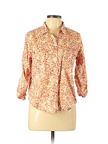 Ann Taylor LOFT 3/4 Sleeve Button-Down Shirt (view 1)