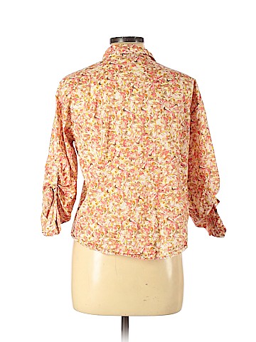 Ann Taylor LOFT 3/4 Sleeve Button-Down Shirt (view 2)