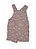 Carter's 100% Cotton Gray Overall Shorts 6-9 MO / 9 MO - photo 1