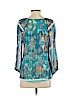 Sundance 100% Polyester Teal 3/4 Sleeve Blouse Size S (petite) - photo 2