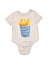 Baby Gap 100% Cotton Graphic Gray Short Sleeve Onesie Size 0-3 mo - photo 1
