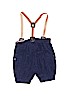 Janie and Jack 100% Cotton Blue Overall Shorts Size 0-3 mo - photo 2