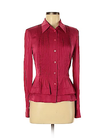 Armani Collezioni Long Sleeve Silk Top (view 1)