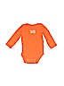 Carter's 100% Cotton Orange Long Sleeve Onesie 9-12 MO / 12 MO - photo 1