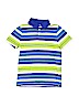 Lands' End 100% Cotton Stripes Blue Short Sleeve Polo Size S (kids) - photo 1