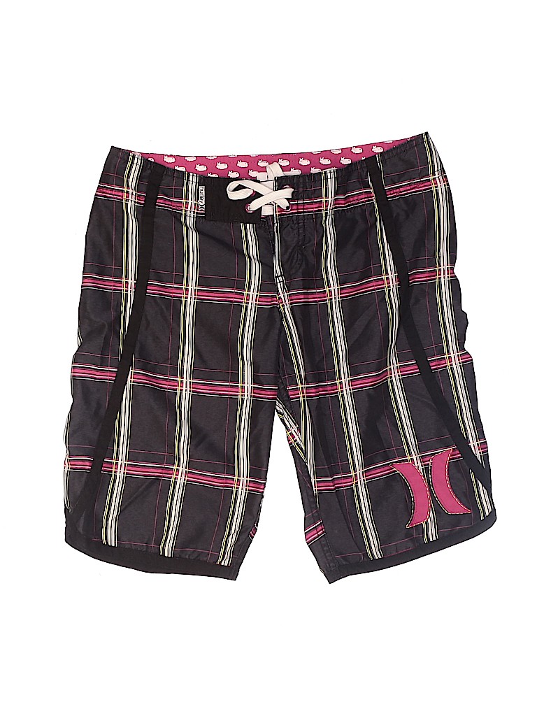 Hurley 100% Polyester Black Board Shorts Size 0 - photo 1