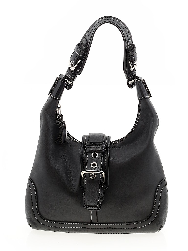 black shoulder coach bag