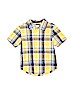 Gymboree 100% Cotton Checkered-gingham Yellow Short Sleeve Button-Down Shirt Size 3 - 4 - photo 1