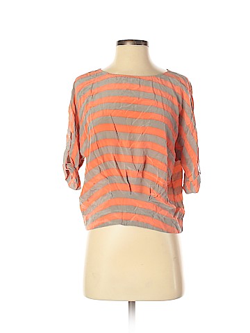 BCBGMAXAZRIA 3/4 Sleeve Silk Top (view 1)