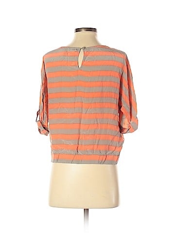 BCBGMAXAZRIA 3/4 Sleeve Silk Top (view 2)