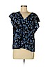 Rebecca Taylor 100% Polyester Black Short Sleeve Blouse Size 8 - photo 1