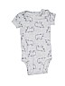 Carter's 100% Cotton Gray Short Sleeve Onesie 6-9 MO / 9 MO - photo 1