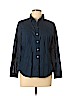 Ann Taylor LOFT 100% Cotton Blue Long Sleeve Button-Down Shirt Size L (petite) - photo 1
