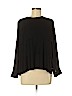 J.jill 100% Polyester Black Long Sleeve Blouse Size M (petite) - photo 1