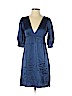 Amanda Uprichard 100% Silk Blue Casual Dress Size P (petite) - photo 1