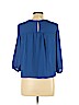 Elodie 100% Polyester Blue 3/4 Sleeve Blouse Size L - photo 2