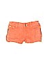 Justice 100% Cotton Orange Denim Shorts Size 6 - photo 1