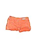 Justice 100% Cotton Orange Denim Shorts Size 6 - photo 2