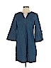 Ann Taylor LOFT 100% Tencel Lyocell Blue Casual Dress Size 2 (petite) - photo 1