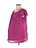 Motherhood 100% Polyester Pink Short Sleeve Blouse Size M - photo 1