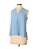 Vince Camuto 100% Polyester Blue Sleeveless Blouse Size M (petite) - photo 1