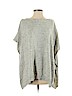 MAX Loft 100% Cotton Gray Poncho Size S - photo 1