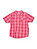 Gymboree 100% Cotton Red Short Sleeve Button-Down Shirt Size 7 - photo 1